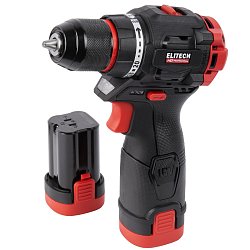 Дрель аккумуляторная Elitech HD CD 16L2 (E2201.039.01) 205715, бесщеточный, 16В, 2х2.0Ач, Li-ion, E-Power, БЗП-10 мм