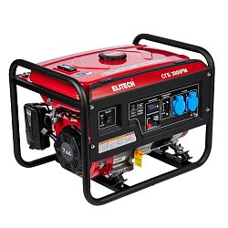 Генератор бензиновый Elitech СГБ 3000РМ 205550, 4-т, мак 2.8/ном 2.5 кВт,230В-11А