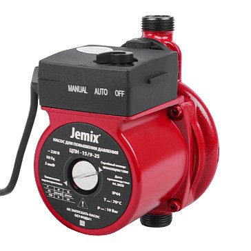Изображение товара Насос повышающий давление Jemix ЦПН-15/9-25, 120 Вт. Производительность 25 л/мин.