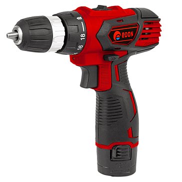 Изображение товара Аккумуляторная дрель Edon AD-12CA 22506 с двумя аккумуляторами и кейсом