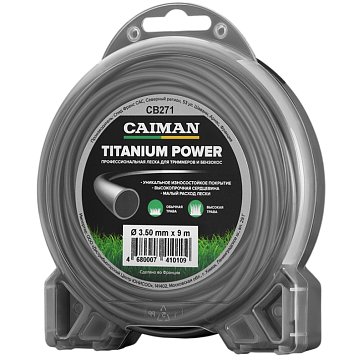 Изображение товара Леска триммерная круглая Caiman Titanium Power CB271 3.5 мм 9 м