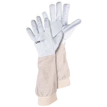 Изображение товара Кожаные сварочные перчатки FoxWeld Лонгер СА-10 7779 500 мм бело-бежевые