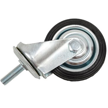 Изображение товара Промышленное колесо Tor SC 93 1025348, 75 мм, площадка, поворотное, черная резина, роликоподшипник