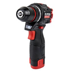 Дрель аккумуляторная Elitech HD CD 12L2 (E2201.038.01) 205713, бесщеточный, 12В, 2х2.0Ач, Li-ion, E-Power, БЗП-10 мм
