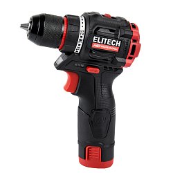 Дрель аккумуляторная Elitech HD CD 12L2 (E2201.038.01) 205713, бесщеточный, 12В, 2х2.0Ач, Li-ion, E-Power, БЗП-10 мм