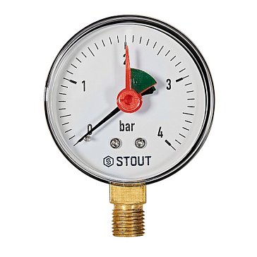 Изображение товара Манометр радиальный Stout SIM-1008-630408 для водоснабжения