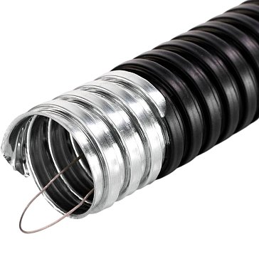 Изображение товара Металлорукав Fortisflex 87677 в бухте из оцинкованной стали с ПВХ изоляцией 50 м