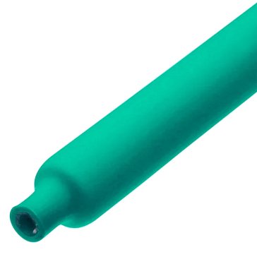 Изображение товара Трубка термоусадочная клеевая КВТ ТТК 3:1 30/10 зеленая надежная изоляция