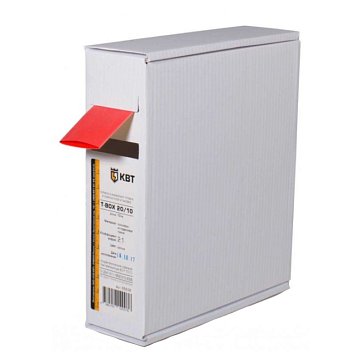 Изображение товара Трубка термоусадочная КВТ Т-BOX-8/4 65608, красный (10 м)