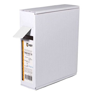 Изображение товара Термосвариваемая трубка КВТ Т-BOX-16/8 65628, белая, 10 м, для электромонтажных работ