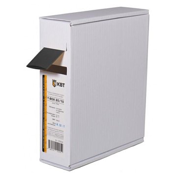 Изображение товара Трубка термоусадочная КВТ Т-BOX-8/4 65606, черный (10 м)