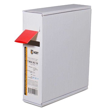 Изображение товара Трубка термоусадочная КВТ Т-BOX-10/5 красн 65615, 10м