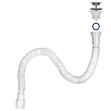 Изображение товара Гофросифон MasterProf 1400 мм 1.1/2 универсальный для кухонной мойки и раковины