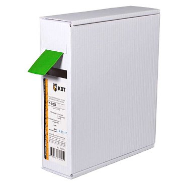 Изображение товара Трубка термоусадочная КВТ Т-BOX-12/6 65625, 10м, зеленая