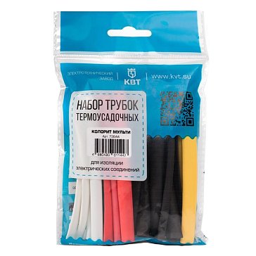Изображение товара Набор термоусадочных трубок КВТ Колорит 6/3 73636 20 шт премиум качество