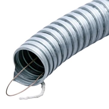 Изображение товара Металлорукав Fortisflex Р3-ЦХ 12 77872 с протяжкой, оцинкованная сталь, длина 100 м