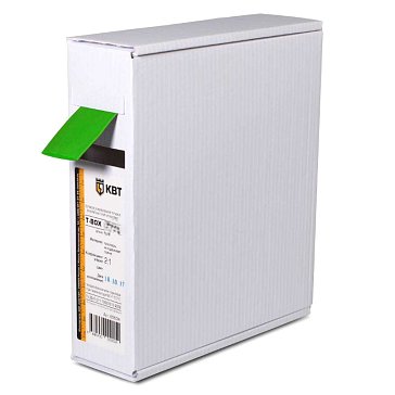 Изображение товара Трубка термоусадочная КВТ Т-BOX-8/4 65611 10 м зеленая для электропроводки