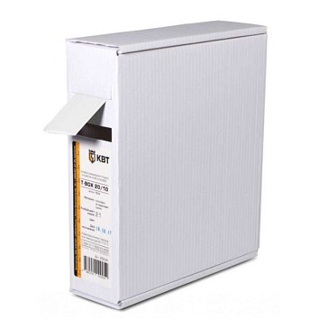 Изображение товара Трубка термоусадочная КВТ Т-BOX-20/10 65635, белый (10м)