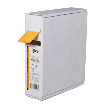 Изображение товара Термоусадочная трубка КВТ Т-BOX-6/3 65602 желтая 10м для изоляции