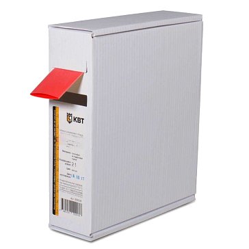 Изображение товара Термоусадочная трубка КВТ Т-BOX 4/2 65594 10 м красная для электропайки