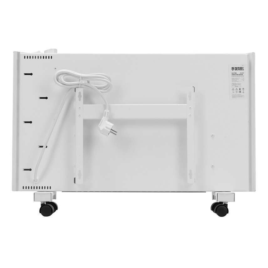 Конвектор электрический Denzel XCE-1500 98131, 230 В, 1500 Вт, белый, сушилка, колеса, Х-элемент в Туле