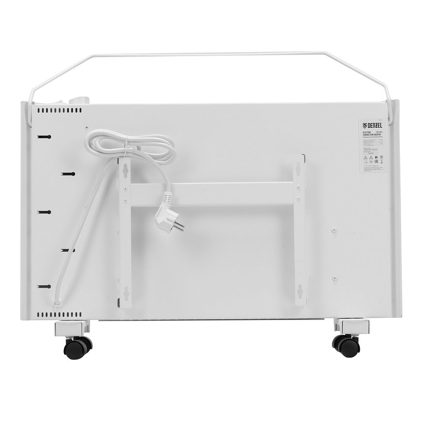Конвектор электрический Denzel XCE-1500 98131, 230 В, 1500 Вт, белый, сушилка, колеса, Х-элемент в Туле