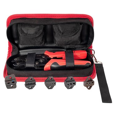 Изображение товара Набор в сумке КВТ СТС+5 86875 серия ПРОФИ - инструмент для обжима кабелей и контактных гильз