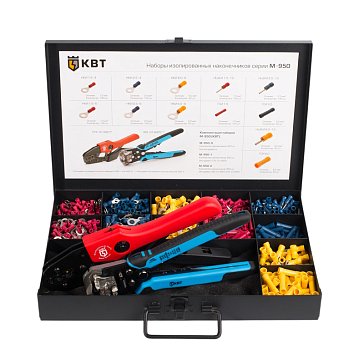 Изображение товара Набор изолированных наконечников КВТ М-950-2 75489 для кабелей 6 мм²