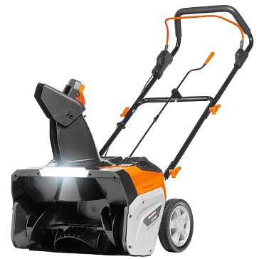 Изображение товара Снегоуборщик аккумуляторный Daewoo DAST 5042Li SET, бесщеточный двигатель 2x21 В, 51см 2штАКБ 4Ач+ЗУ