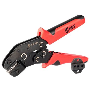 Изображение товара Пресс-клещи КВТ СТС-В 85272 с сменными матрицами для кабелей 2.5-16 мм²