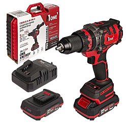 Дрель аккумуляторная ударная бесщеточная №1 CDI 20/3.0-IN-BR-S, 20V, 3,0A/h,150Hm, 2 аккумулятора, 2 скорости, 3 режима защиты от обратного удара, кейс