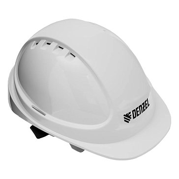 Изображение товара Защитная ударопрочная каска Denzel Форвард К-05 с козырьком белая