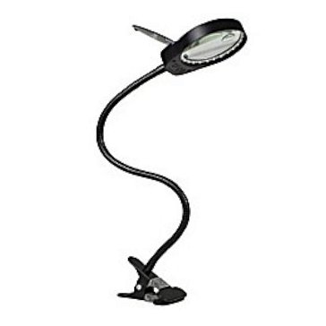 Изображение товара Лупа-лампа бестеневая Kromatech 74026 3x/10x на прищепке с подсветкой 26 LED