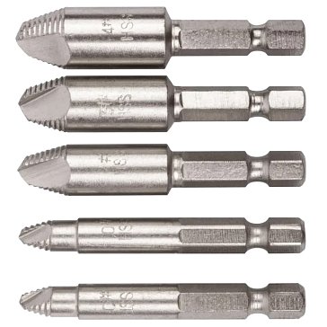 Изображение товара Набор усиленных экстракторов Курс 36454 из 5 предметов для извлечения сломанных болтов и шпилек