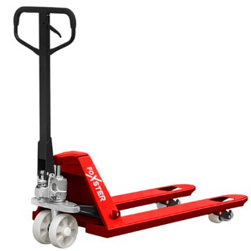 Изображение товара Гидравлическая тележка Foxster AC 25 АБ-00008165, 2500 кг, 1150х550 мм, полиуретановое колесо, дв. пол. ролик, красная