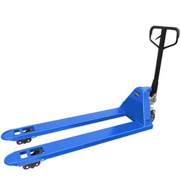 Изображение товара Гидравлическая тележка Foxster AC 25 АБ-00008168, 2500 кг, 1150х550 мм, резиновое колесо, двойные пол. ролик, синий