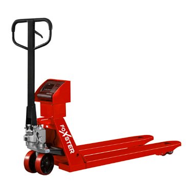 Изображение товара Гидравлическая тележка Foxster CW 20 АБ-00013138, 2000 кг, 1150х550 мм, полиуретан. колесо, двойн. полиур. ролики, красный
