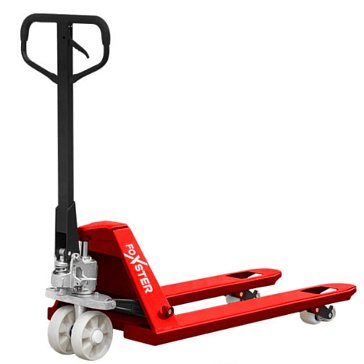 Изображение товара Гидравлическая тележка Foxster AC 25 АБ-00011495, 2500 кг, 1150х550мм, нейлон.колесо,дв.нейлон.ролик красн.