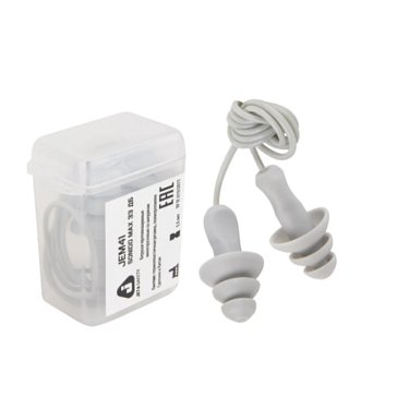 Изображение товара Беруши противошумные Jeta Safety JEM41 Sonido MAX, многоразовые термопласт со шнурком 33дБ в чехле