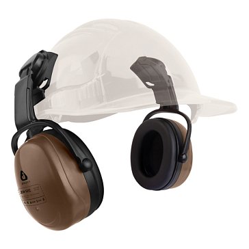 Изображение товара Наушники противошумные Jeta Safety JEM-521 Clamor, с разъемом на каску, цвет коричневый, 33 дБ