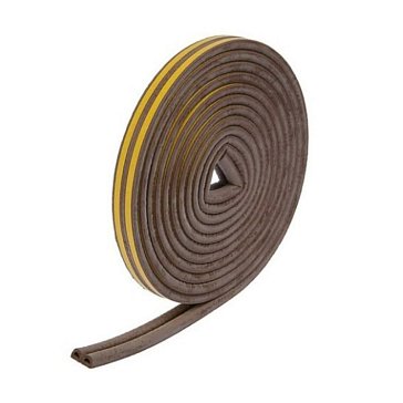 Изображение товара Уплотнительная лента РемоКолор professional 50-3-211, самоклеящаяся, вспененный EPDM каучук, D-профиль, коричневая, 9x6 мм, 10 м