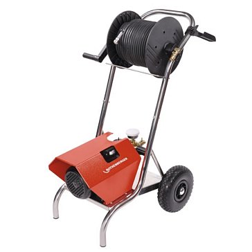 Изображение товара Машина электрическая для мойки водой под высоким давлением Rothenberger HD 13/100 76020,2300Вт,100бар,13л/мин,электро.,max30м в к-те с принадл.