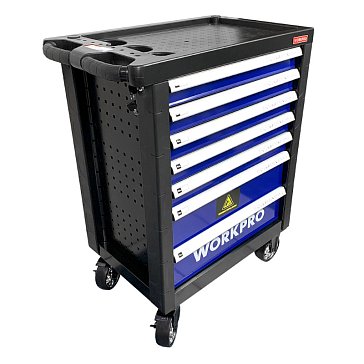 Изображение товара Тележка инструментальная Workpro WP285002B, 7 ящиков с 9 ложементами