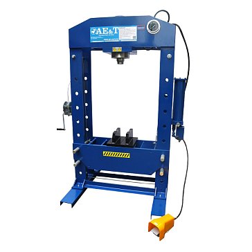 Изображение товара Пресс AE&T T612100A с ручным и пневмоприводом - 100 т, 280 мм ход, 825 мм зона