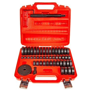 Изображение товара Набор инструмента Эврика ER-86739, оправок для монтажа подшипников, втулок, сальников, 51пр.(18-65мм с шагом 1мм, 75мм)