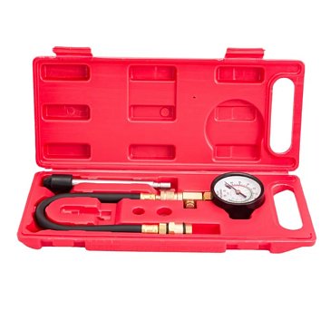 Изображение товара Компрессометр бензинового двигателя Эврика ER-86305 (0-21Bar, М14, М18 + жесткий прижимной адаптер-переходник) 3пр., в кейсе