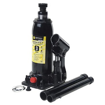 Изображение товара Домкрат гидравлический Эврика ER-80031, бутылочный, с клапаном, 3т, ремкомплект (выс. подъема 195-380мм)