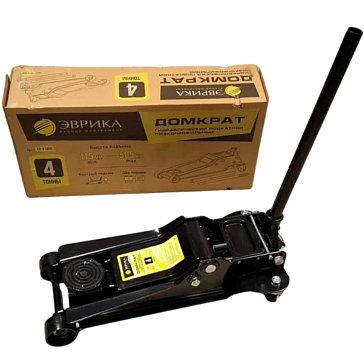 Изображение товара Домкрат гидравлический Эврика ER-81080, подкатной, 4т, низкопрофильный, двухпоршневой, с быстрым подъемом+резиновой накладкой, высота подъема 115-505 мм