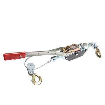 Изображение товара Лебедка Эврика ER-98242, рычажная тяговая, 2 т (двойное зубч. колесо, стальной трос, Ø -4.2 мм, длина троса-2.2 м)