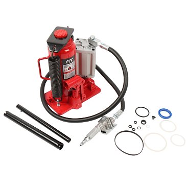 Изображение товара Домкрат пневмогидравлический GTE GTE-TQ12002, бутылочный 12т (h min-260мм, h max-510мм, ход штока-170мм,  ход винта-80мм)